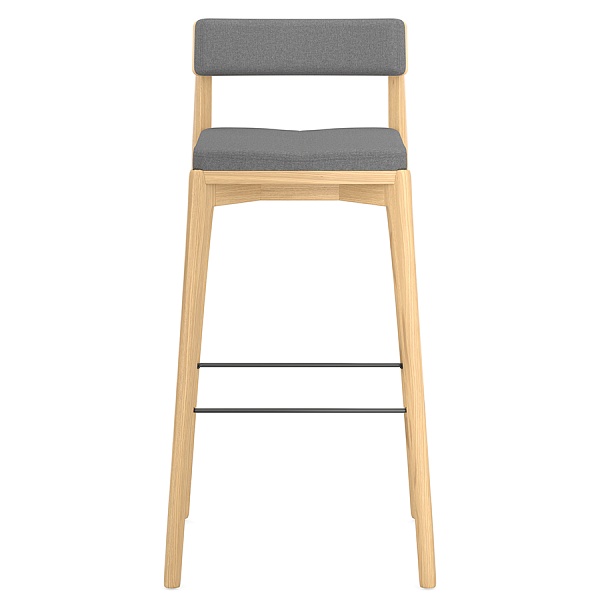 Стул барный aska, рогожка, ясень/серый