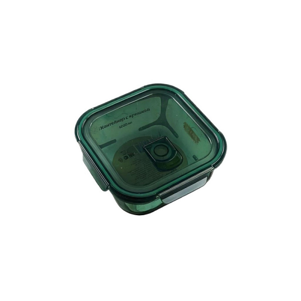 Контейнер квадратный с крышкой Repast Comfort, 1200 мл,зеленый