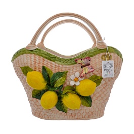 Ваза-сумка 37 см Orgia Лимоны