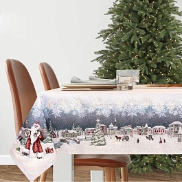 Скатерть 140 х 240 см Le Gobelin Морозко серо-голубой