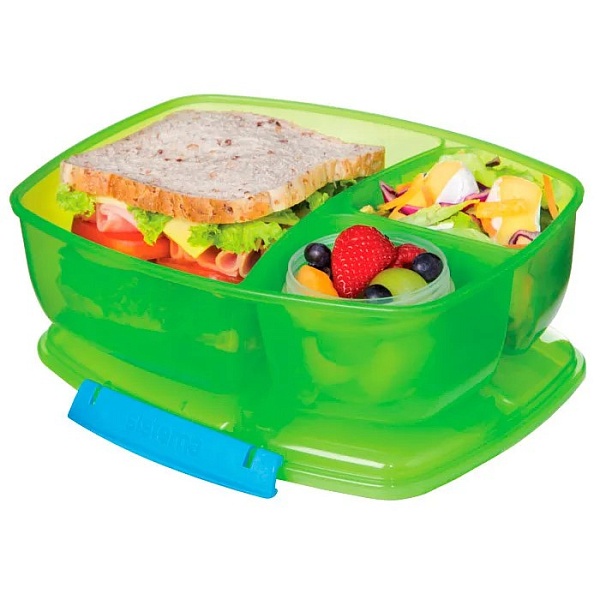 Контейнер 3-х секционный 2 л с баночкой Sistema Lunch в ассортименте