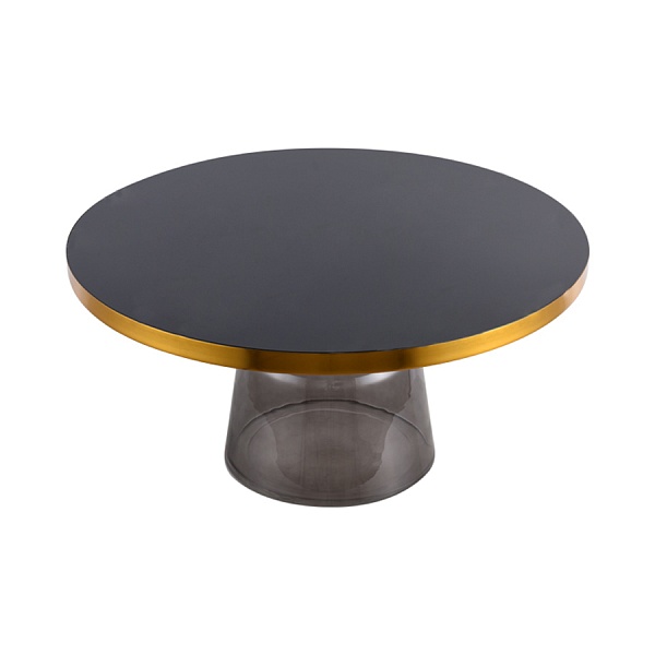 Столик кофейный odd, D75 см, черный/серый