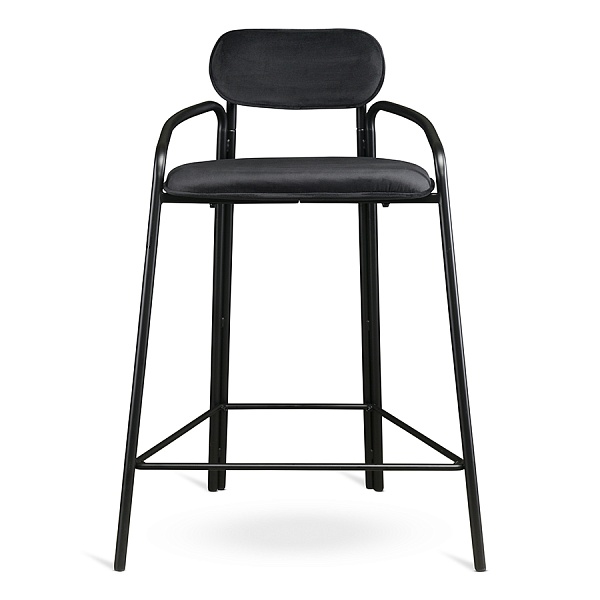 Набор из 2-х полубарных стульев Latitude Ror Round велюр чёрный