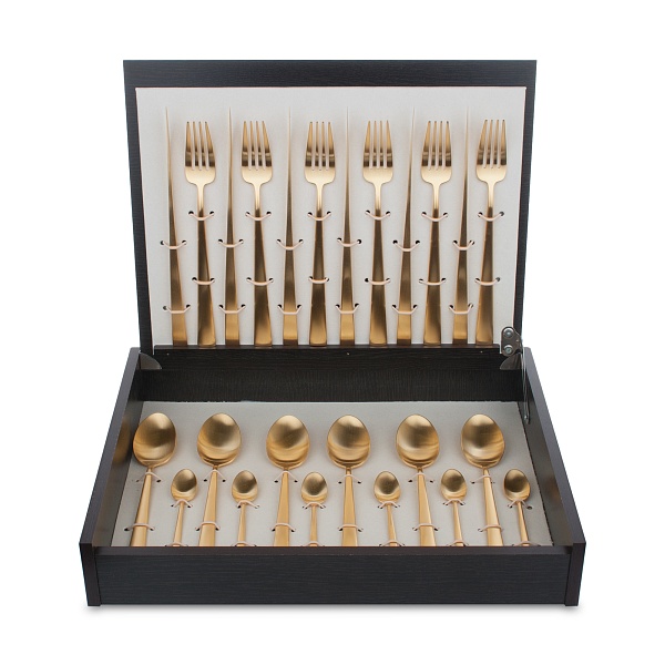 Набор столовых приборов Cutipol Duna Gold матовый 24 предмета