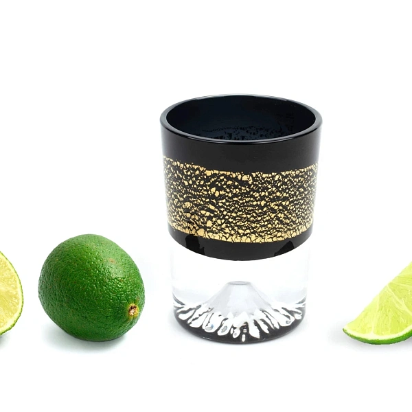 Рюмка Gold Leaf Fuli Chilled Sake Shot Glass Black  85 мл
