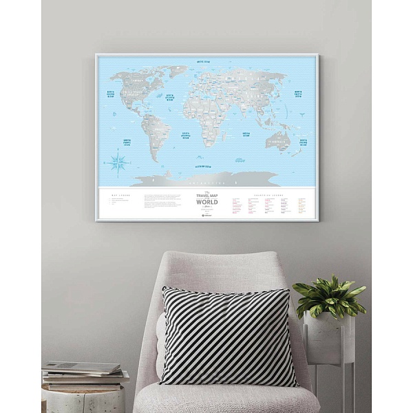 Скретч карта мира Travel Map Holiday LAGOON World ENG 80*60 см