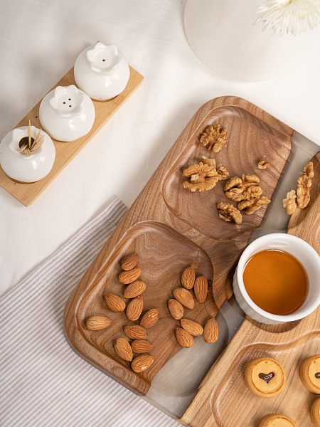 Менажница "Квадро" 35 см, жемчуг