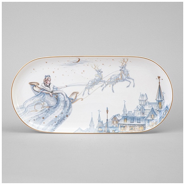 Блюдо овальное 30,5 см Lefard Снежная королева
