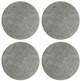 Набор салфеток сервировочных  4 шт.  Leanera, Ø35 см, серые