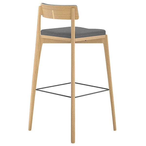 Стул барный aska, рогожка, ясень/серый