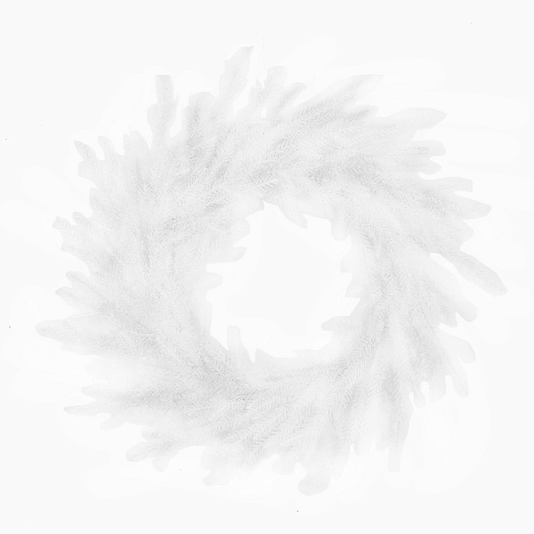 Венок рождественский 60 см Азалия Лесная симфония белый