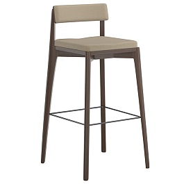 Стул барный aska, рогожка, венге/бежевый
