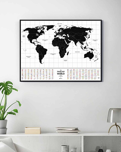 Скретч-карта мира Travel Map Flags World