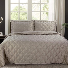 Комплект из покрывала и двух наволочек 240 х 260 см Sofi de Marko Одри кофейный