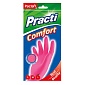 Перчатки резиновые Paclan Comfort L розовый