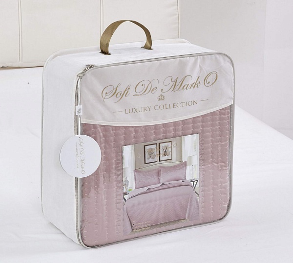 Комплект покрывало и наволочка 160 х 220 см Sofi de Marko Микаэлла пепельная роза