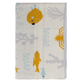 Плед 80 x 110 см Tkano Tiny world из хлопка с принтом Oceania world