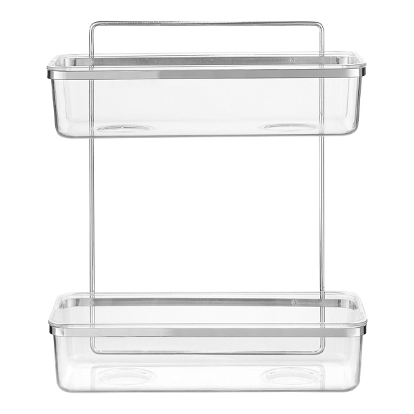 Полка для душа настенная двухъярусная siv, хром