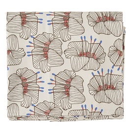 Скатерть 170 х 250 см Tkano Prairie Цветы из хлопка молочный