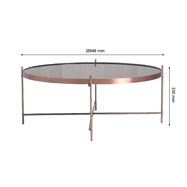 Стол 84,8 см Bergenson Bjorn Josen розово-медный