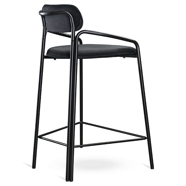 Набор из 2-х полубарных стульев Latitude Ror Round велюр чёрный