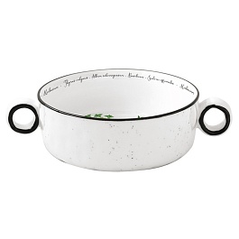 Салатник с ручками фарфоровый 12 см Easy Life Herbarium