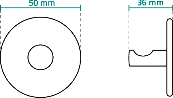 Крючок круглый самоклеящийся пробковое дерево Ridder