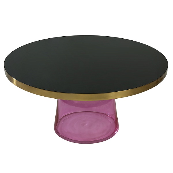 Столик кофейный odd, D75 см, черный/фиолетовый