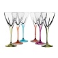 Набор бокалов для вина 6 штук FUSION 250мл разноцветные