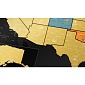 Карта Travel Map USA black