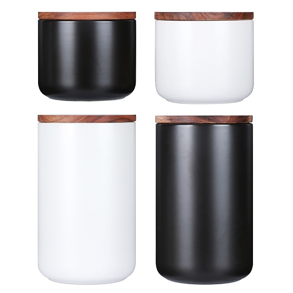 Банка для хранения керамическая smart solutions, 350 мл, черная