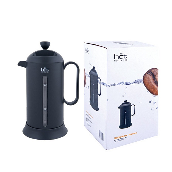 Кофейник-термос, 1000 мл чёрный