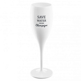 Бокал для шампанского Koziol Save Water Drink Champagne белый