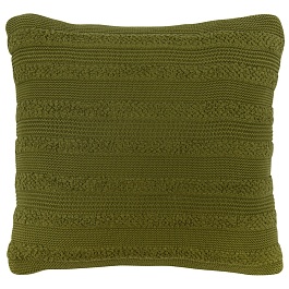 Подушка с буклированной вязкой 45 х 45 см Tkano Essential оливковый