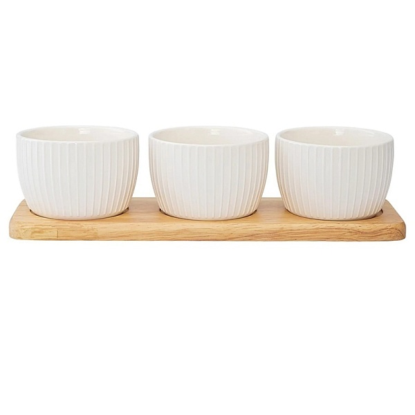 Набор чаш на подставке 200 мл Liberty Jones Soft Ripples 3 шт 