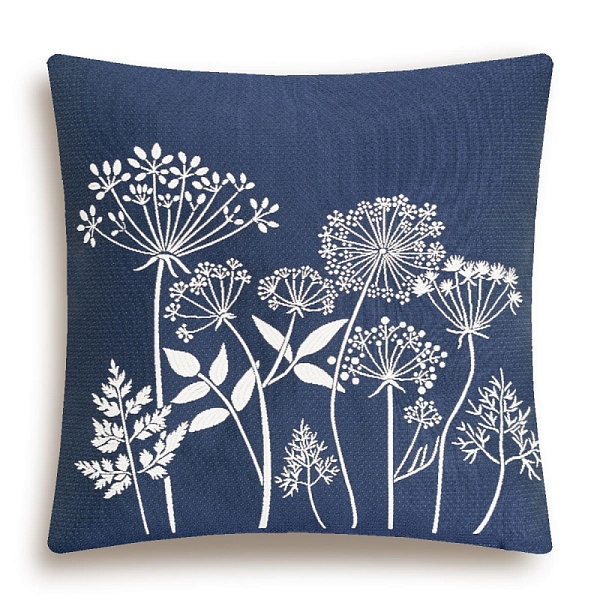 Подушка 45 x 45 см Le Gobelin Травинки синяя