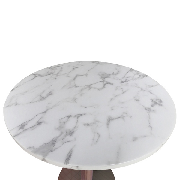 Столик кофейный trond, D60 см, мрамор/золотой