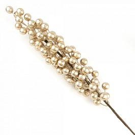 Ветка с ягодами 73 см DecoLine шампань