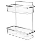 Полка для душа настенная двухъярусная siv, хром