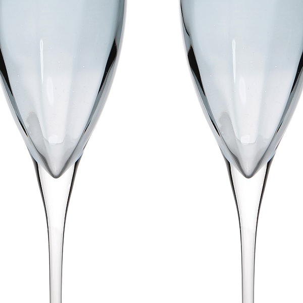 Набор бокалов для шампанского 260 мл Le Stelle Monalisa 2 шт серый
