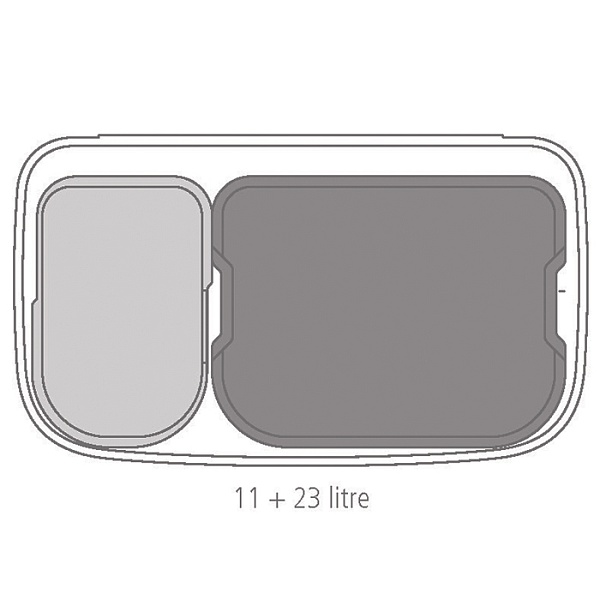 Мусорный бак 11 + 23 л Brabantia Bo Pedal Bin чёрный матовый