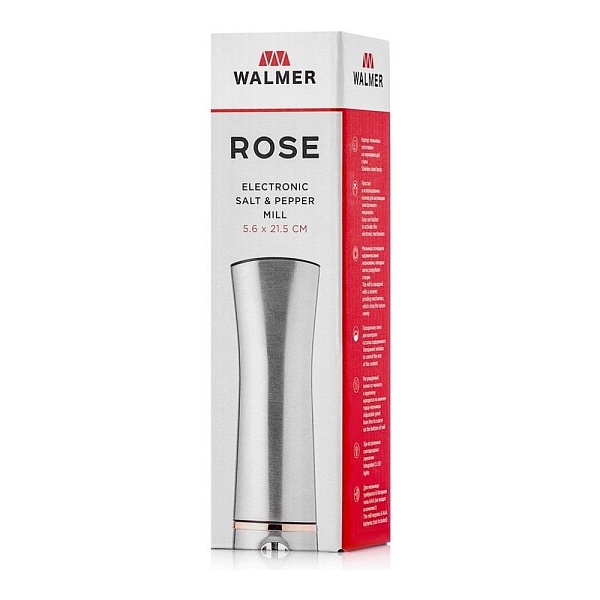 Мельница для специй на батарейках 5,6 х 21,5 см Walmer Rose