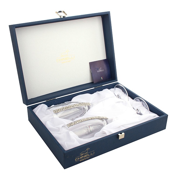 Набор бокалов для шампанского 225 мл Гамма Регина Сваровски