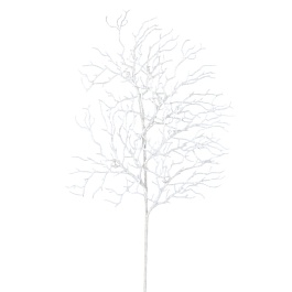 Ветка с глиттером 76 см Азалия белый