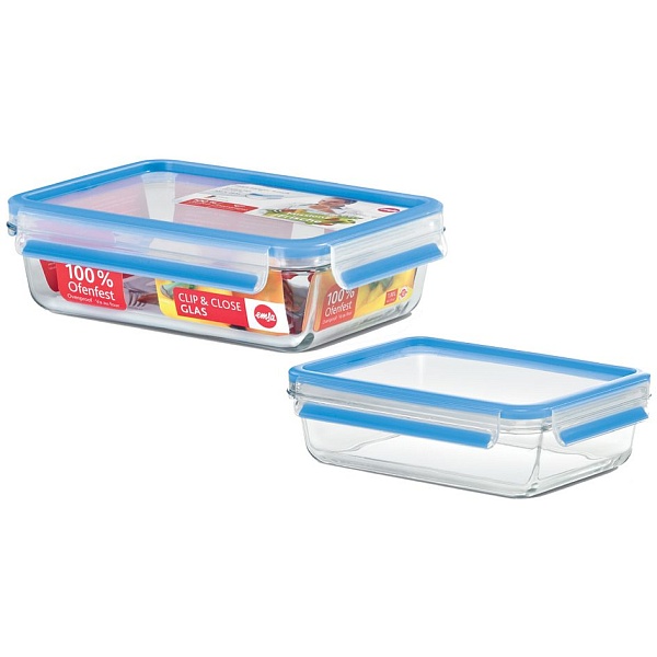 Контейнер прямоугольный 1,3 л. Emsa "Clip&Close Glass"