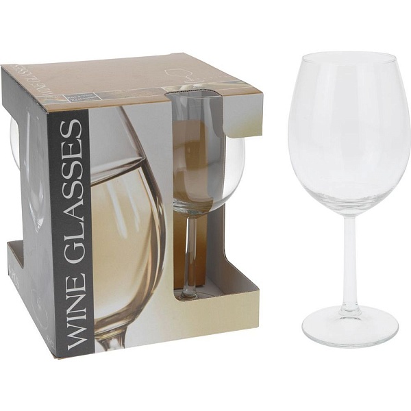 Набор бокалов д/вина 4 шт d6,5 h20 см