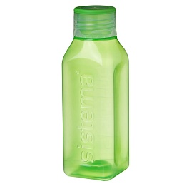Бутылка квадратная 475 мл Sistema зелёный