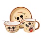 Набор посуды Микки Маус, бежевый/коричневый