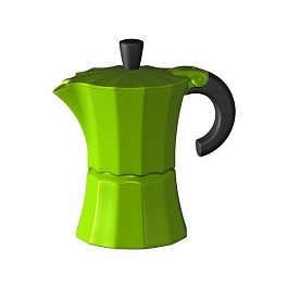 Кофеварка гейзерная на 3 чашки 150 мл Аромат кофе Morosina зелёный
