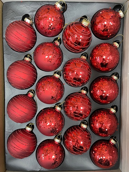 Шар стеклянный 7 см House of Seasons красный 